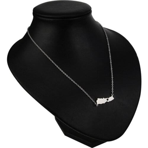 Europe And The United States Stainless Steel Nepal Map Pendant Necklace With Mothers Day Gift