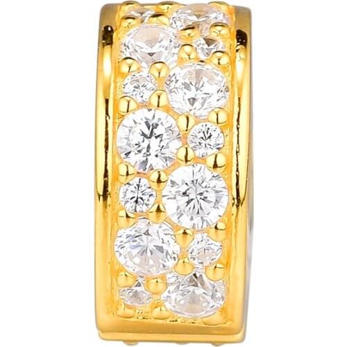 Fits for Pandora Charms Bracelets Elegance Clip Shine Beads 100% 925 Sterling Silver Jewelry Free Shipping