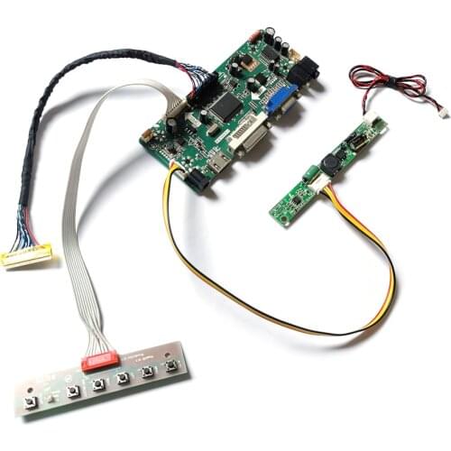 Fit M215HGG/M215HGJ/M215HGK/M236HGJ/M236HNJ 1920*1080 matrix LVDS 30 Pin 60Hz WLDE VGA DVI monitor controller board DIY kit