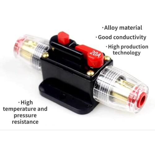 12V 24V 20A-150A Car Truck Audio Amplifier Circuit Breaker Fuse Holder AGU Style Stereo Amplifier Refit Fuse Adapter