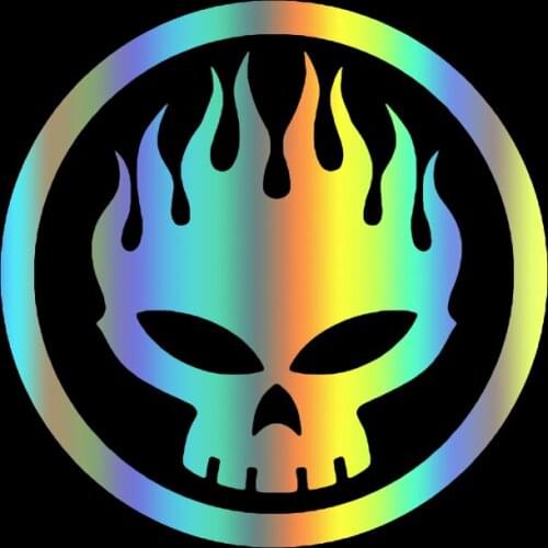 S51031 Various Sizes/Colors Car Stickers Vinyl Decal The Flame Skull Motorcycle Decorative Accessories Creative Waterproof