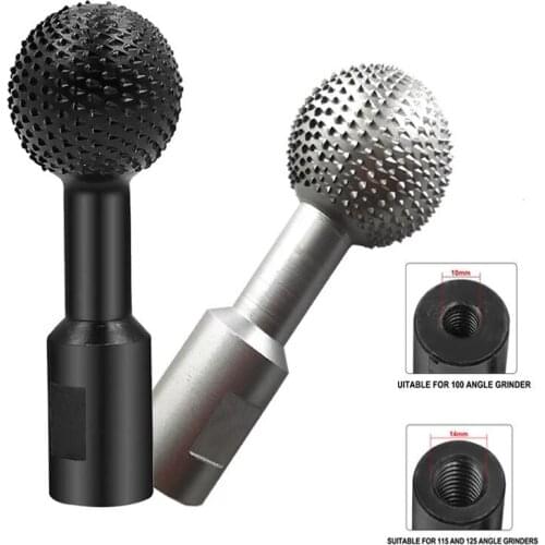 Ball Gouge Spherical Spindles Shaped Wood Gouge Power Carving Attachment for Angle Grinder Wooden Groove Carving Tool