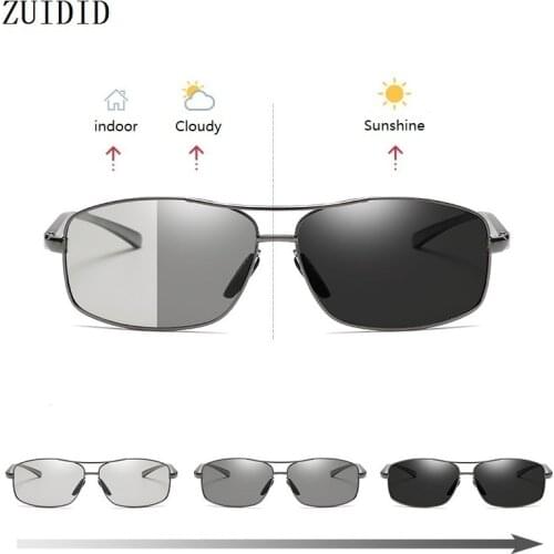 Mens Photochromic Glasses Polarized Chameleon Sunglasses Men Change Color Sun Glasses For Man Day And Night Male Eyewear UV400