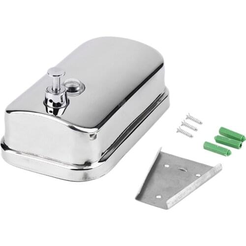 Super Large Size 500/800/1000ML Kitchen Bathroom Wall Mounted Stainless Steel Pump Soap Shampoo Dispenser