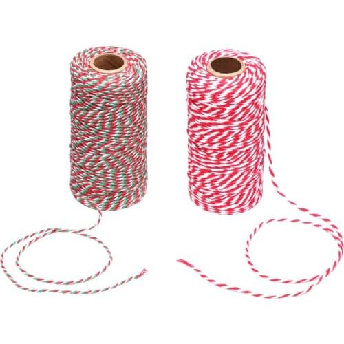 100% Cotton Rope Colorful Twine Cotton String Rope Cord String Thread for Party Wedding Christmas Decoration Cord Accessory