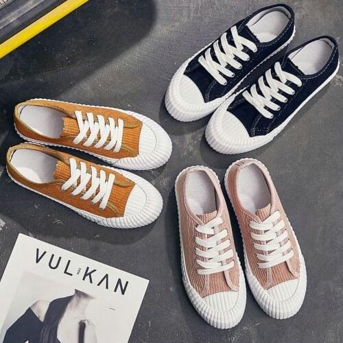 Womens fashion wild canvas shoes spring and autumn female new students flat casual lace up shoes B62-55 JY