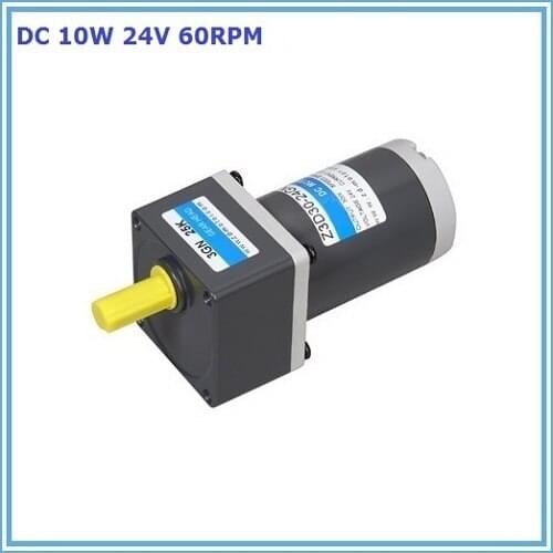 10W 24V 60rpm final output speed dc brush gear motor