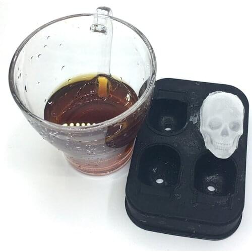 12*8.5*5CM Skull Silicone Shaped Mold DIY Candy Ice Cream Popsicle Mold Pudding Soap Ice Cubes Moulds Halloween gift