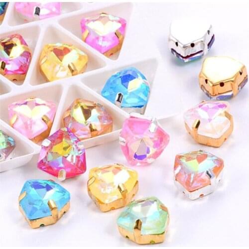 12mm sew-on crystal stones glass claw rhinestones brooch Jewelry wedding dress crafts handbag DIY accessories HH30