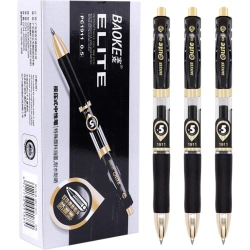 12 Pack Burke Neutral Pen Pc1913Prescription Pen 0.5mm Signature Pen Black Office Supplies Student Doctor Prescription Pen