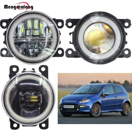 2 X Car Styling H11 Fog Light LED Halo Ring Angel Eye Daytime Running Light DRL 12V For Fiat Punto Evo 2009 2010 2011 2012