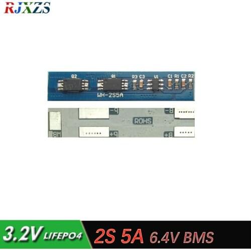 2S 5A 6.4V LiFePO4 BMS/PCM/PCB battery protection circuit board for 2 Packs 18650 Battery Cell