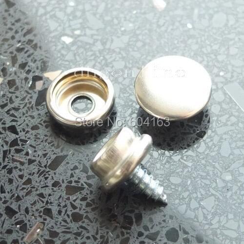 50 Sets 3/8'' 10mm Screw Stud Stainless Cap Sockets Snap Dot Fasteners Canopies Nickle