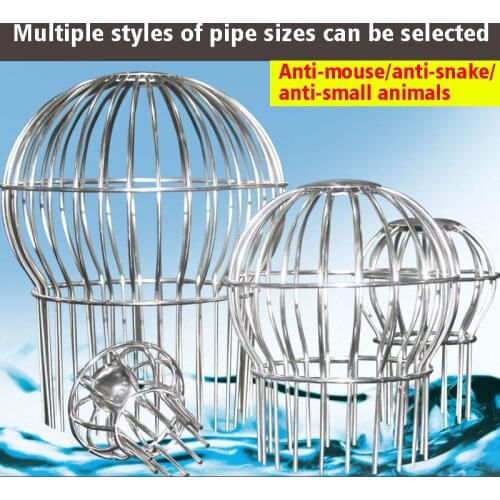 Stainless Steel Anti-Blocking Device Roof Drainage Grille Balcony Floor Drain Filter Mesh Drainage Pipe Grid Anti-Mouse Gutter