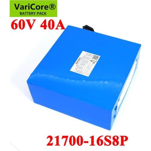 VariCore 60V 40AH 21700 16s8p Electric scooter bateria 60v Electric Bicycle Lithium Battery pack 1000W 2000W ebike batteries