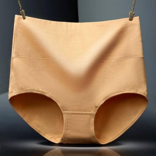 CP093 Women Cotton Panties High Waist Plus Size Underwear Comfortable Seamless Female Lingerie Knickers Hot Sale