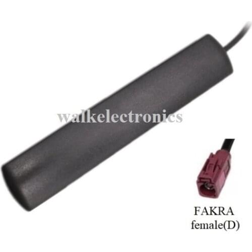 FAKRA female straight and RG174 cable 4G LTE car antenna, Adhesive mount LTE 4g antenna, LTE 4g patch antenna