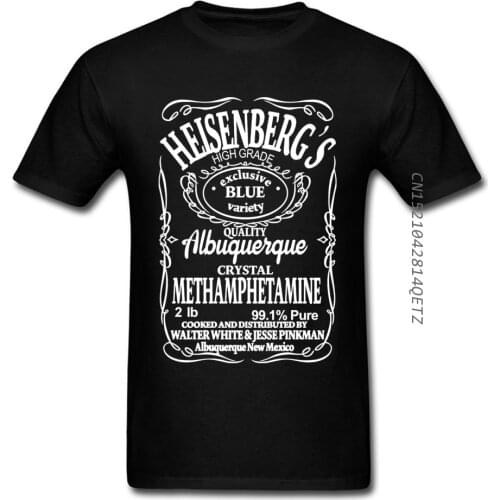 T-Shirt Men Fashion T Shirts Tops Cotton O-Neck Heisenberg T-Shirt Oversized Casual Breaking Bad Print T Shirt For Male