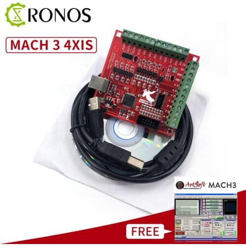 1pcs Breakout Board CNC USB MACH3 100Khz 4 Axis Interface Driver Motion Controller Driver Board