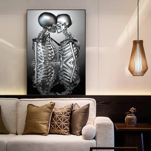 Metal Figure Statue Art Canvas Painting Romantic Abstract Posters and Prints Wall Pictures Modern Living Room Home Decoration