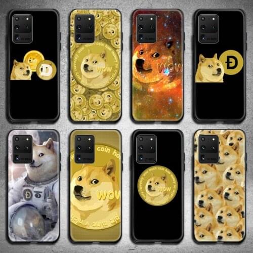 Cute Dogecoin Doge Phone Cases For Samsung Galaxy S21 Plus Ultra S20 FE M11 S8 S9 plus S10 5G lite 2020