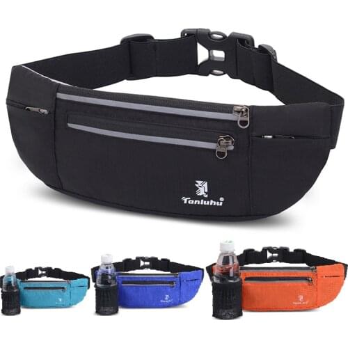 Nylon Running Bag Close-fitting Sports Bottle Waist Bag Multifunctional Marathon Belt Men And Women Fitness Mobile Phone Bag