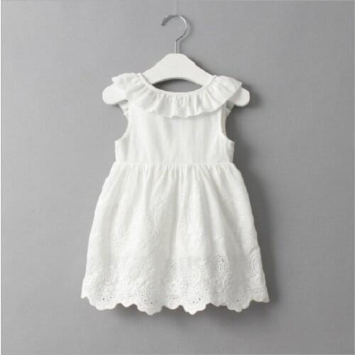 2021 Summer New Girls Bow Pleated Open Back Dress with Ruffle Toddler Girl Dress for Girls Bridesmaid Dresses