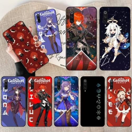 Hot Game Genshin Impact Phone Case for Xiaomi Mi Note 10 Lite Mi 9T Pro xiaomi 10 10 CC9 Pro 9SE