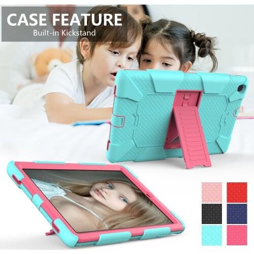 Shockproof Silicon PC Hybrid Stand Kids Safe Tablet Cover For Samsung Galaxy Tab A 10.1 2019 SM-T510 SM-T515 T510 T515 Case
