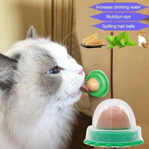 Cat Snacks Catnip Sugar Candy Licking Nutrition Gel Energy Ball Toy For Cats Kittens Increase Drinking Water Help Tool Cat Toy