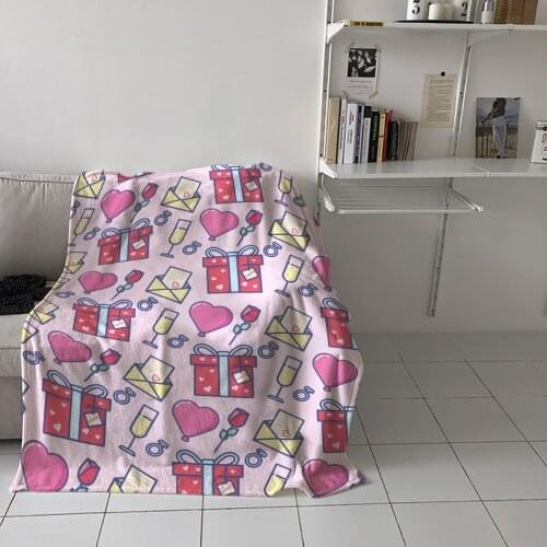 Special Throw Blanket For Bed Gift Rose Ring Love Letter Nap Traveling Soft Flannel Blanket Childrens Bedroom Bedspreadc