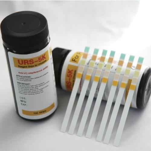 100Pcs URS-5K Glucose pH Protein Ketone Blood Urine Test Strip Reagent Strip For Urinalysis With Anti-VC Interference Ability