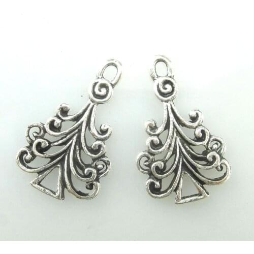 20pcs 15499 Antique Silver 23*14mm Tree Charms Pendant For Jewelry Making Bracelet Vintage Accessories
