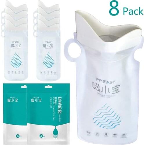 8Pcs 5600ml Outdoor Urine bag Women Men Children Mini Toilet Mobile Urinal Toilet Aid Bottle Disposable Toilet Potty Pee Urinal
