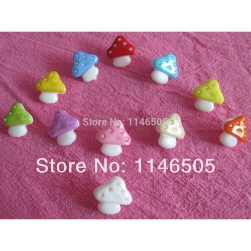 Kids Accessories Outerwear Mushroom Shape Buttot 500pcs /14mm*15mm Mixed Color clothing set Buttons For Craft Sewing botoes