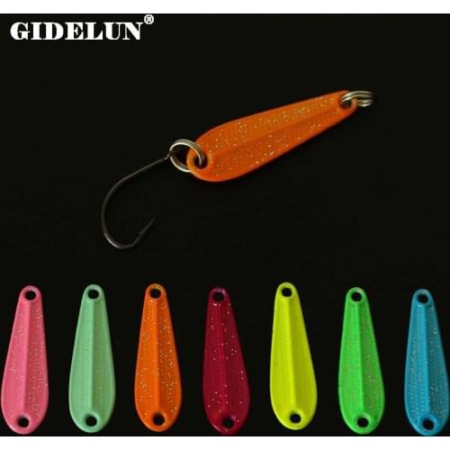 Free shipping 3cm/2.5g spoon fishing lure metal spoon lure artificial crank bait trout lure