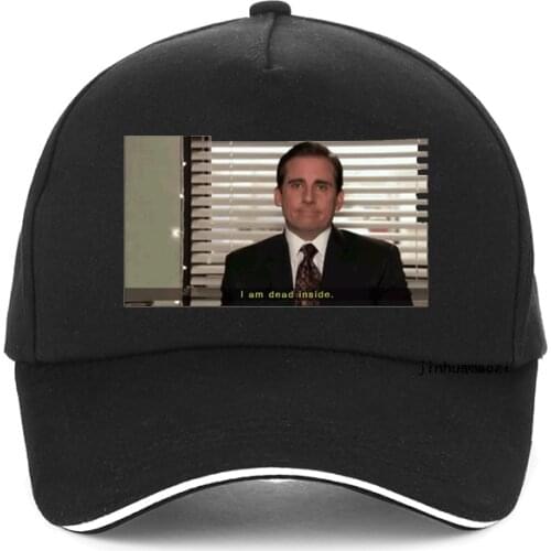 I Am Dead Inside Quotes Funny cap The Office Michael Scott Baseball Caps Unisex Tumblr Grunge Fashion Men Women Snapback hat