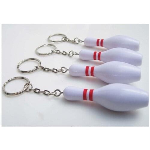 Hot sale new design colorful bowling pin keychain