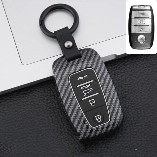 Carbon silicone 4Button Keyless Entry Smart Key Case Cover For Kia Sorento/Rio/Rio5/Optima/K5/K4/KX3 Car Styling