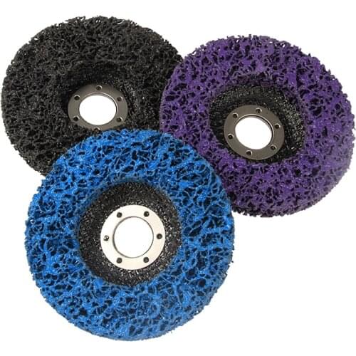 1PC 100x16mm Grinding Disc Cleaning Strip Wheel For Paint Rust Grinder Remover Tools 3 colors Purple Blue Black
