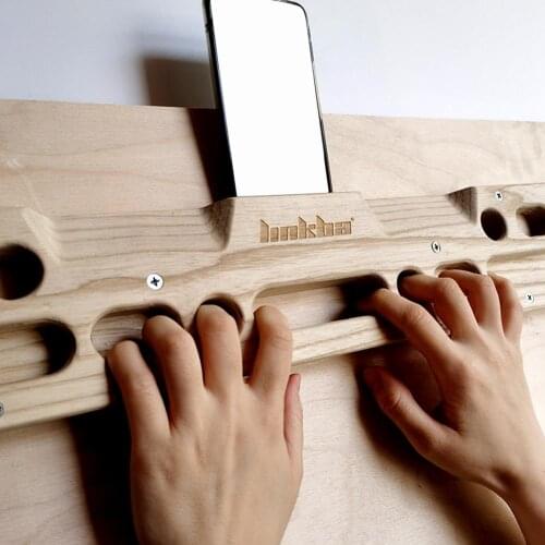 Rock Climbing Fingerboard Ash Solid Wooden Climbing Board Rock Indoor Training Climbing Hangboard Screw Plastic Expansion Bolt