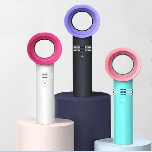 Electric Bladeless Fan Portable Cordless Usb Charging Mini Handheld Fan Handheld Mini Cooler No Leaf Handy Fan