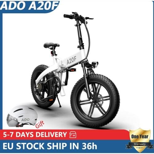 [PL/UK]ADO Fat Tire Ebike A20F Electric Bicycle Flodable 20inche Mountain Bike 500W 35km/h Max Speed 36V 10.4AH Electric Bicycle