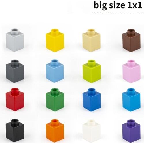 Brick 1x1 20pcs/lot DIY Classic Education Building Blocks Compatible With Lego Duplo Large Bricks plastic Toys For Children