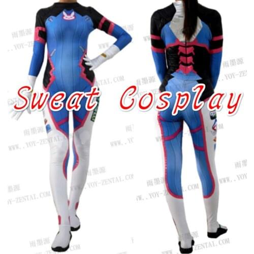 High Quality D Va Costume Upgraded D.va Costume Printed Spandex with Shiny Metallic and Cotton Padding Cosplay Costume