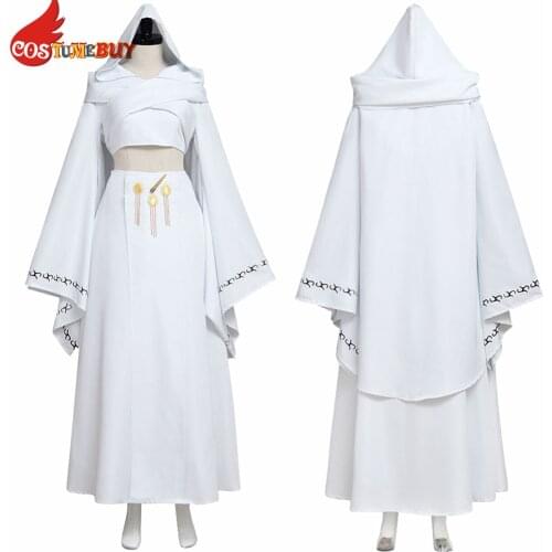 CostumeBuy Amidala Queen Cosplay The Phantom Menace Padme Amidala Costume White Dress Full set Halloween Outfits Custom Made