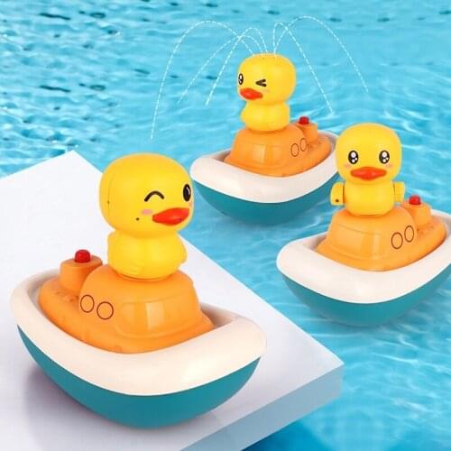 Best Selling Electric Water Spray 3 Sprinklers Cute Duck Bath Toys Water Spray Baby Shower Bath Children Toys Play Water Toys