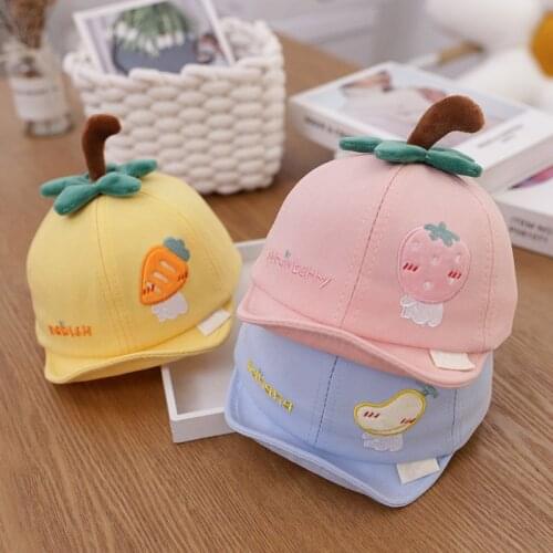 Cute Fruit Print Baby Baseball Cap Summer Outdoor Baby Girls Boys Sun Hat Infant Toddler Soft Adjustable Kids Hat Bonnet