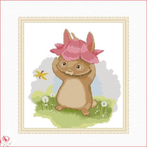 Dolichotis Patagonum Printed Cross Stitch Kit 14CT 11CT Canvas Fabric Embroidery Kit DIY Pattern Sewing Set Home Decoration