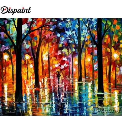 Dispaint Full Square/Round Drill 5D DIY Diamond Painting "Tree road" Embroidery Cross Stitch 3D Home Decor A12368